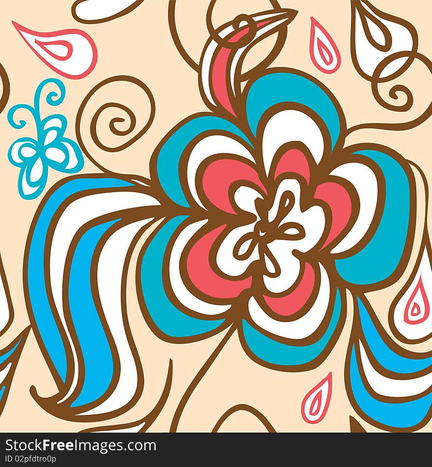 Abstract Flower seamless background