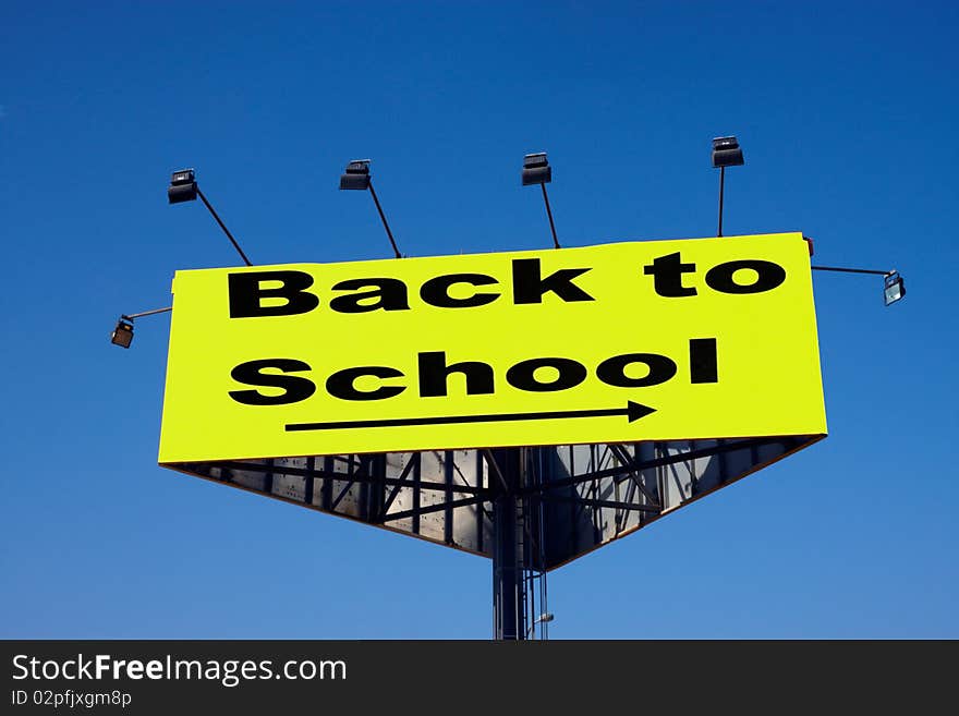 Back to school on a Billboard sign