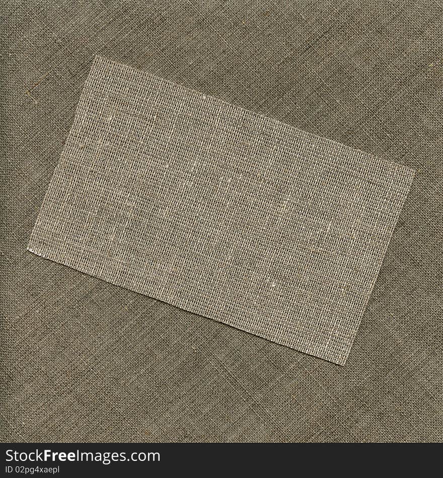 A piece of coarse cloth as a background