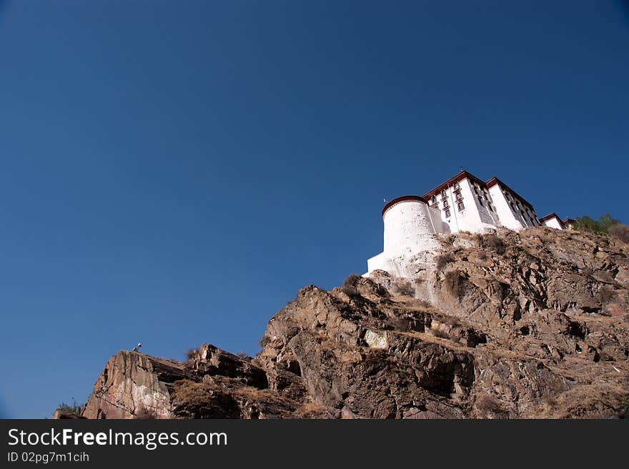 The great potala palace in tibet China in fine weather. The great potala palace in tibet China in fine weather