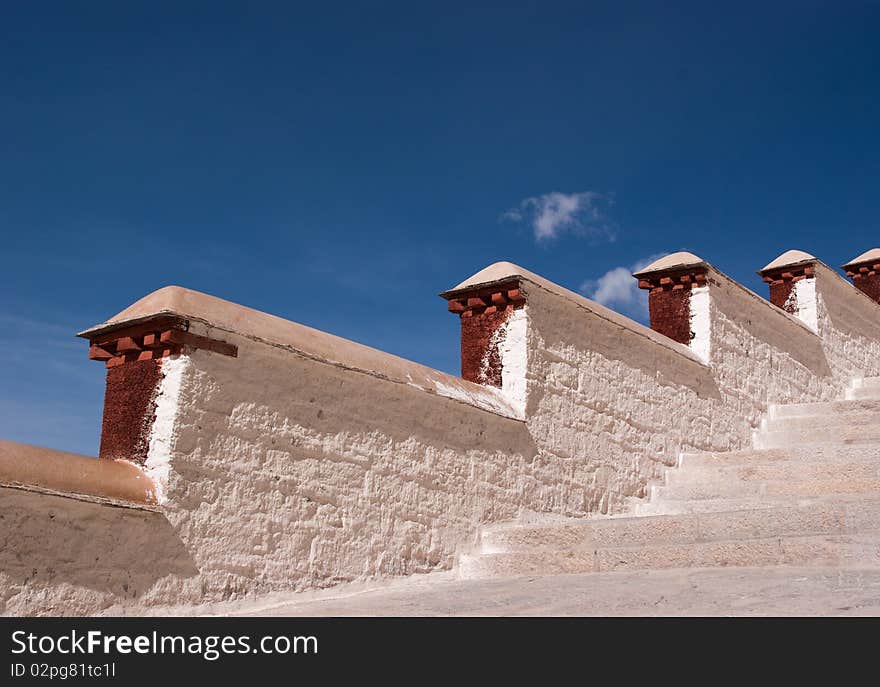 Close view of the potala palace in tibet of china. Close view of the potala palace in tibet of china