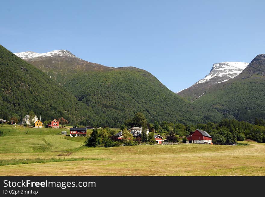 Village Of Loen On Nordfjord