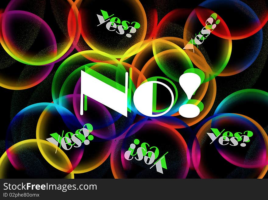 Abstract background rings colors yes no. Abstract background rings colors yes no