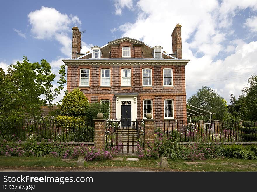 View of a stunning old house in a village in Kent, England.