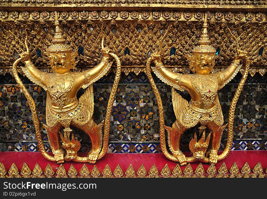 Statue of Garuda at Wat Pra Kaew in Thailand