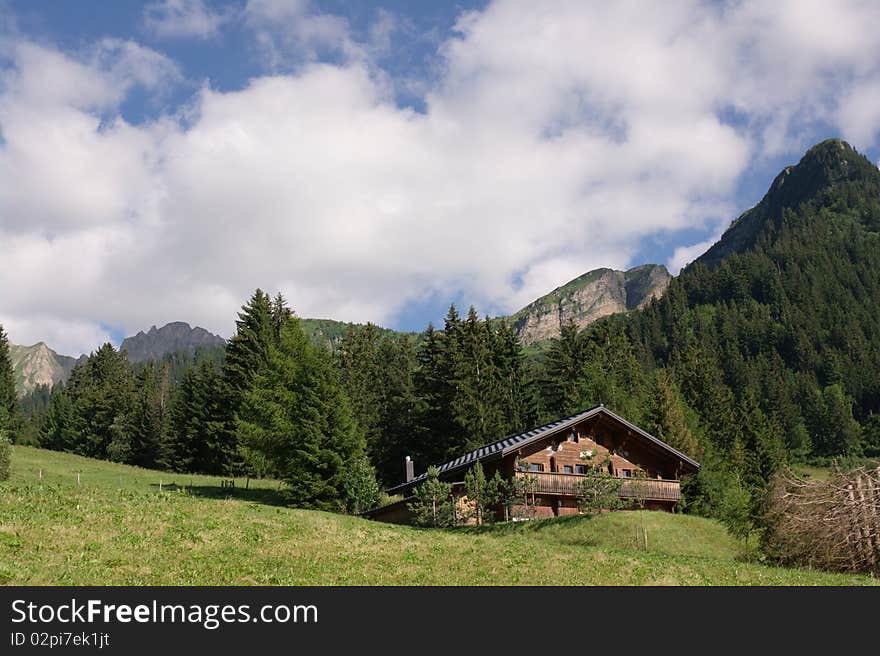 Swiss summer mountain landscape