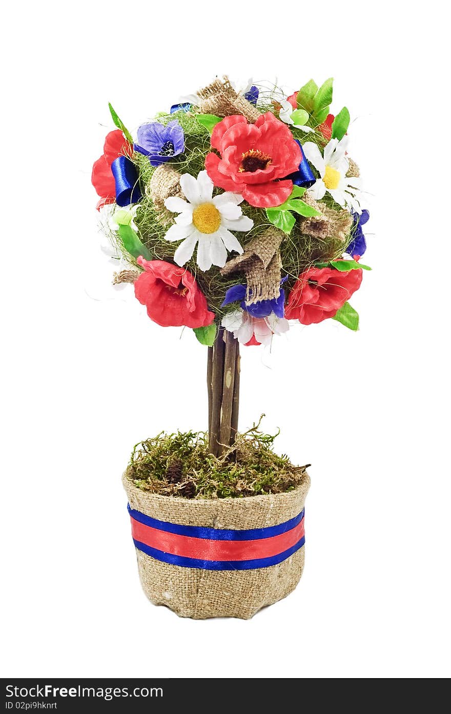 Celebratory decorative tree in a pot