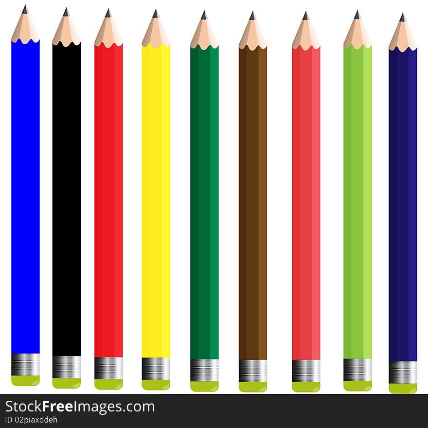 Colorful pencil set