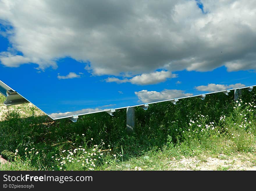 Solar energy form cloudy sky