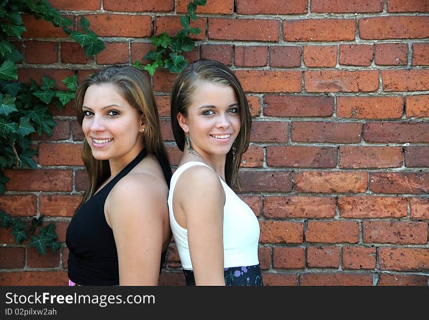 Beautiful women posing for photographs on a summer day.