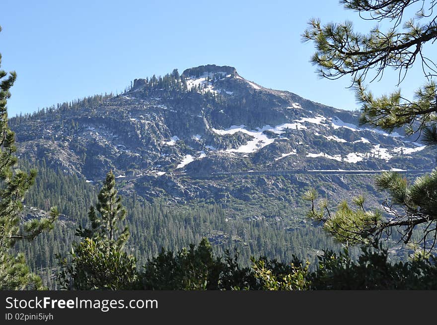 Sierra Nevada Snow Covered Mountain