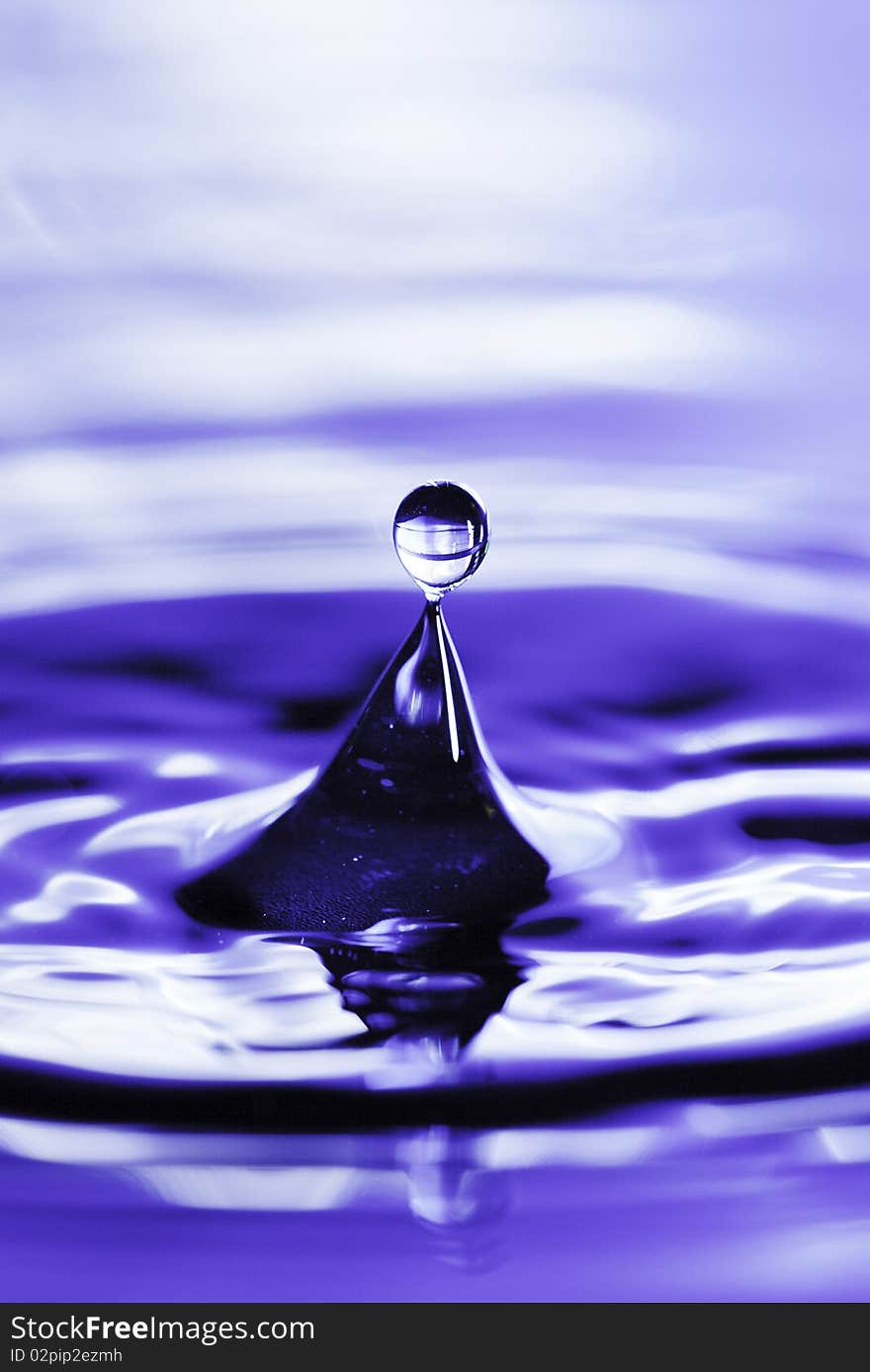 Close up with a water drop