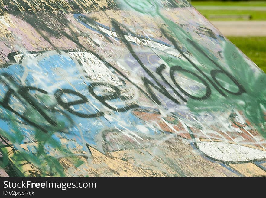 Grafiti in skate board park