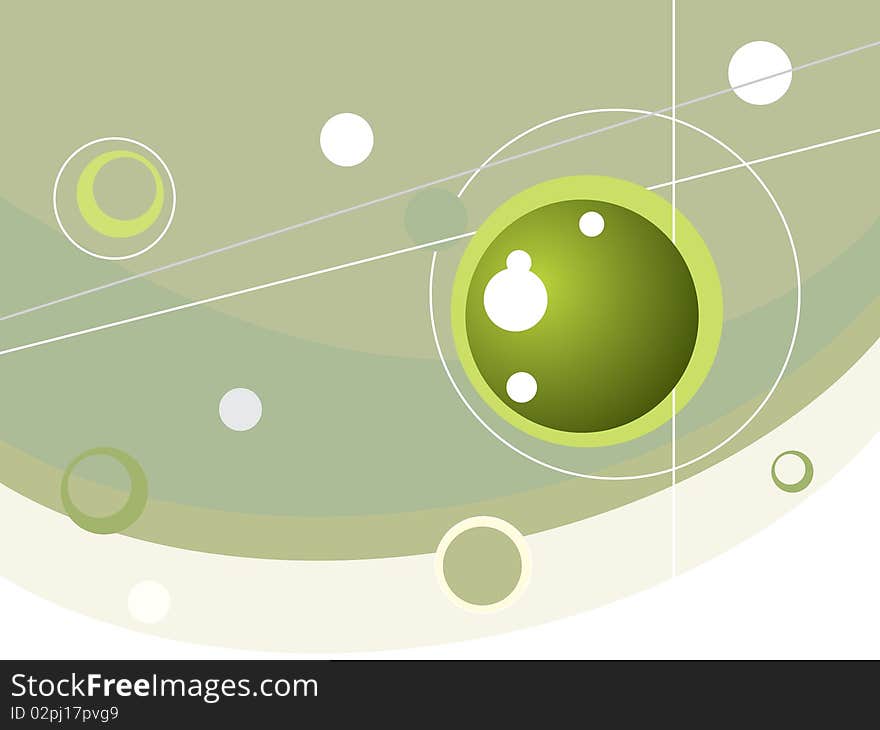 Green background with circles and lines