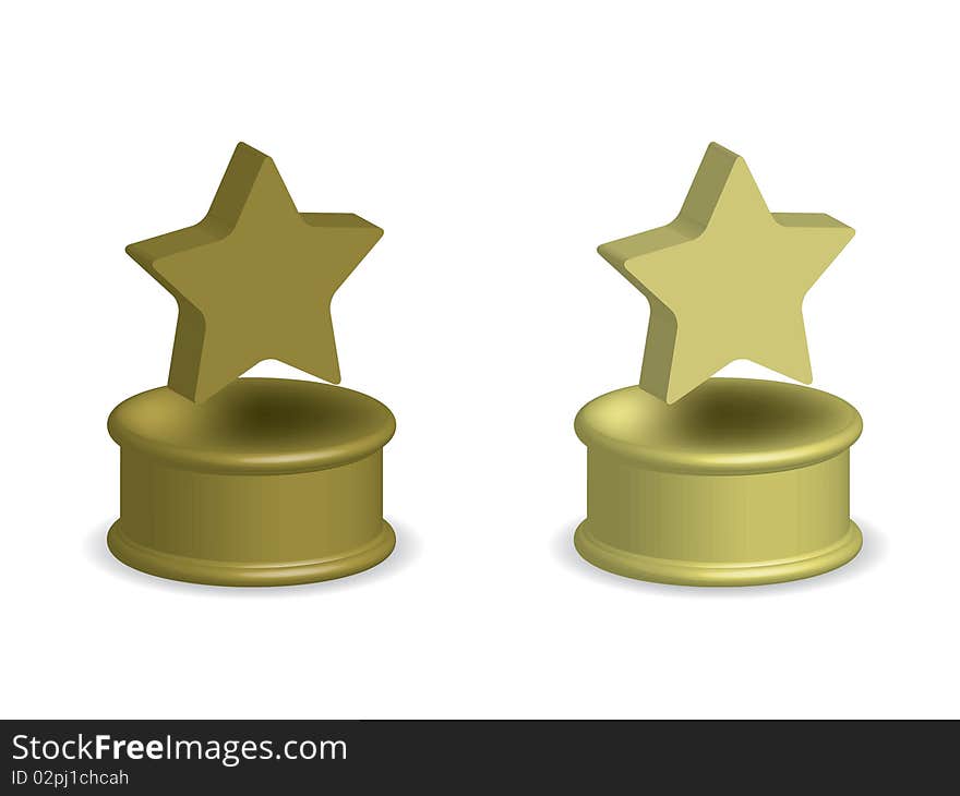 Gold Star Award with two shades of gold