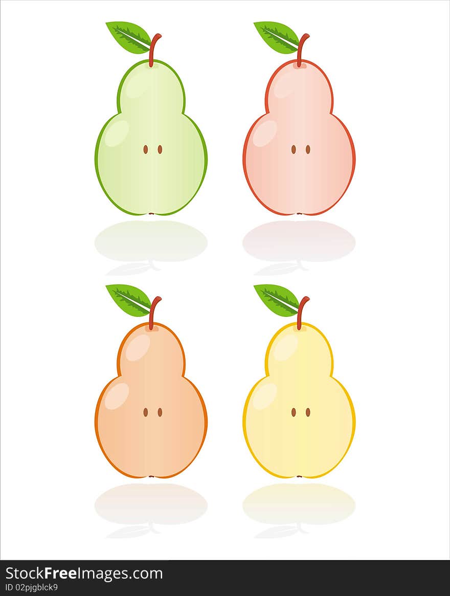 Set of 4 pears