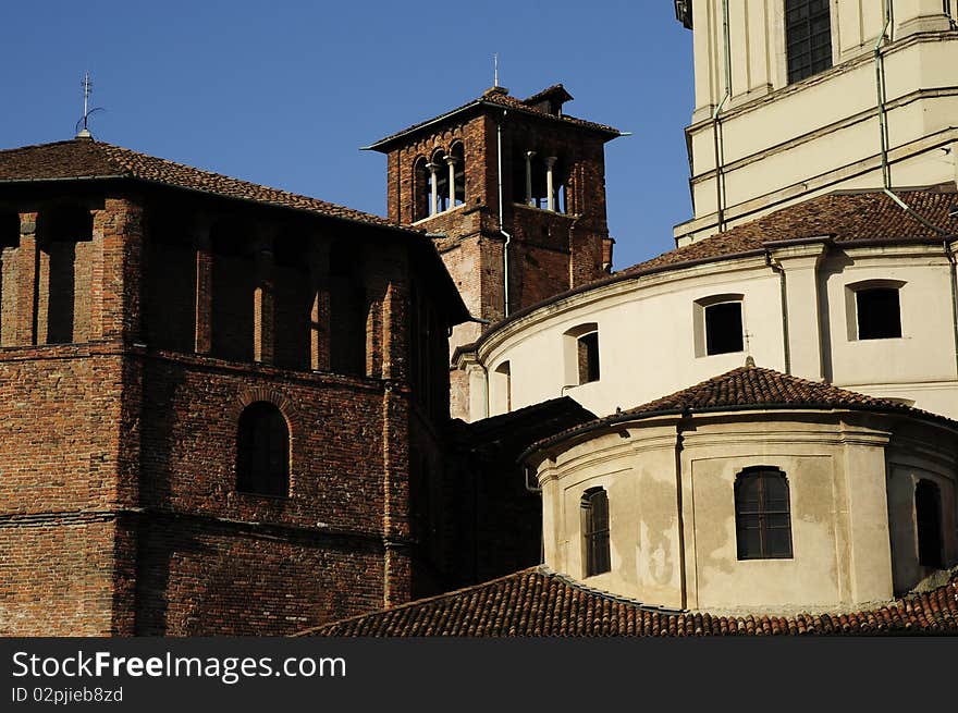 Building architecture of old castle