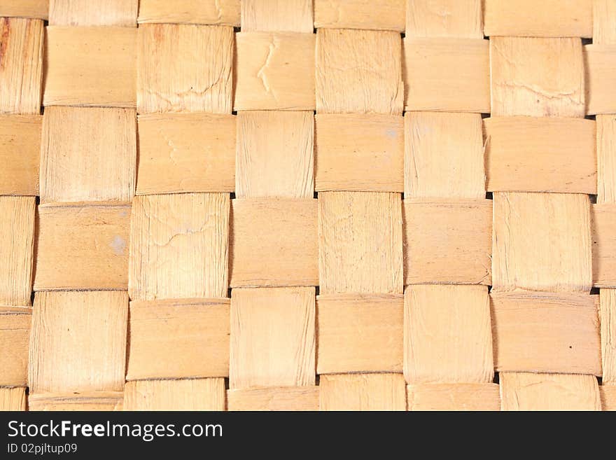 Part of basket from water hyacinth