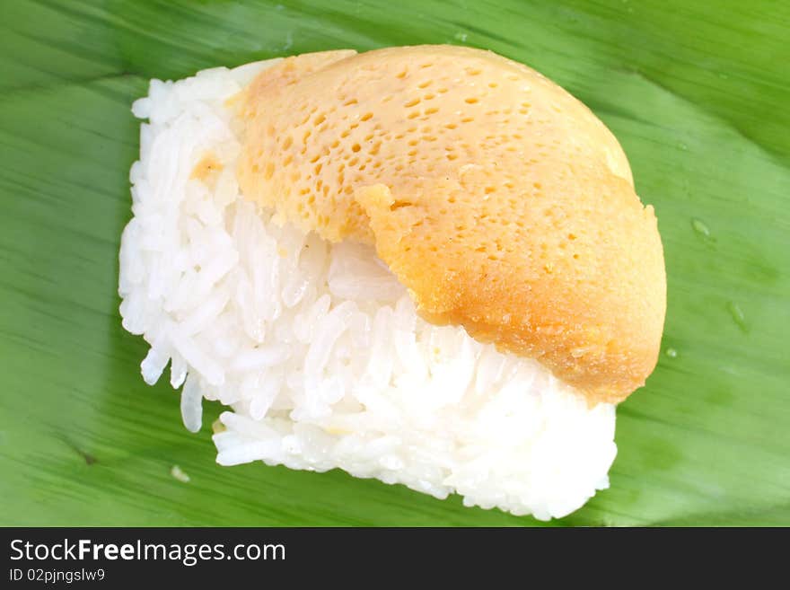 Sank Ka Ya on sticky rice.