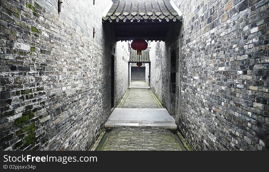 Path in chinese traditional garden