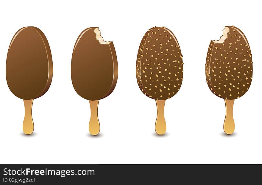 Ice-cream illustration isolated on white background