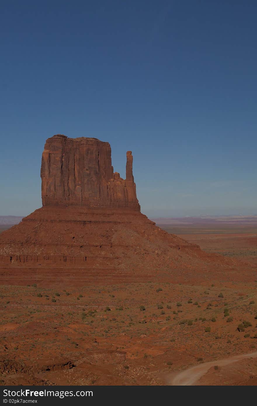 Red Sand And Juniper Under Mitten Butte Monument Valley Navajo Tribal Park Arizona