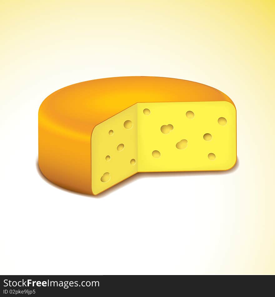 Swiss cheese. Vector illustration.