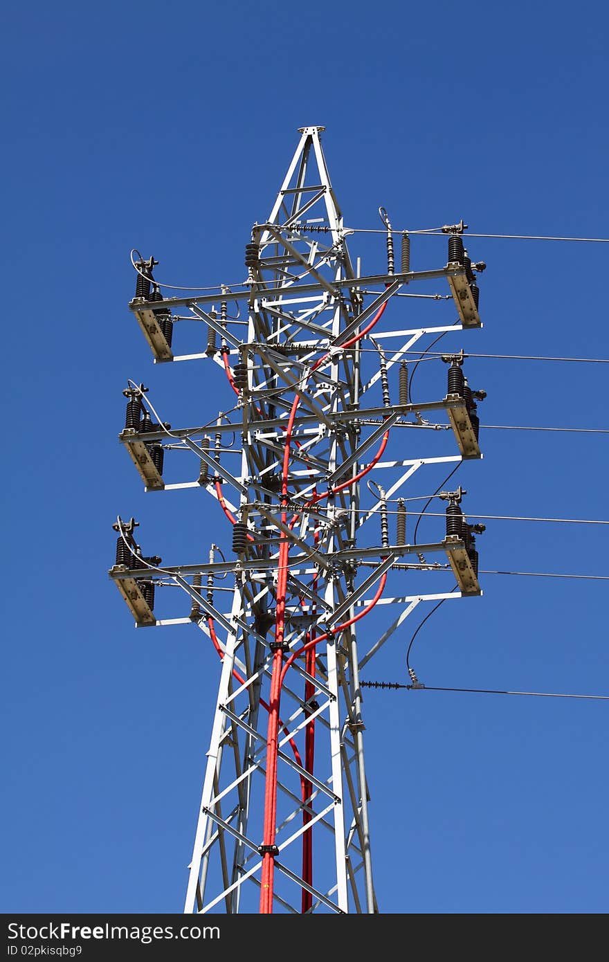 Electicity place,in the background blue sky.