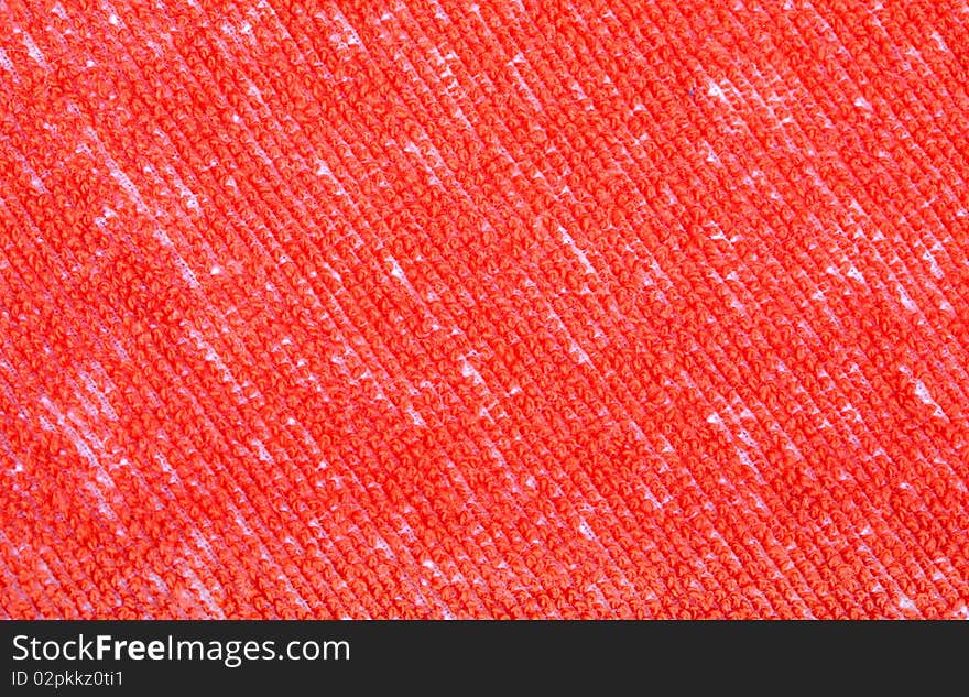 Fluffy red towel textured background