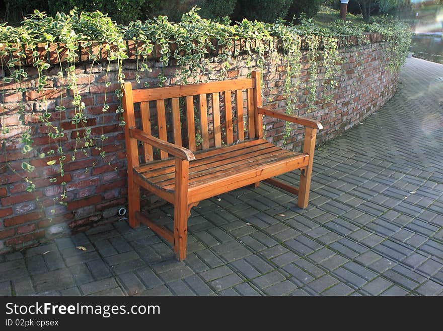 Bench in park