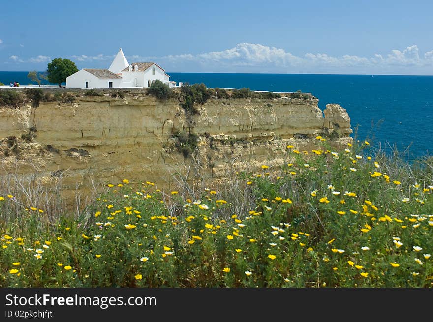 Chapell Senhora da Rocha near Armacao de Pera, Algarve, Portugal