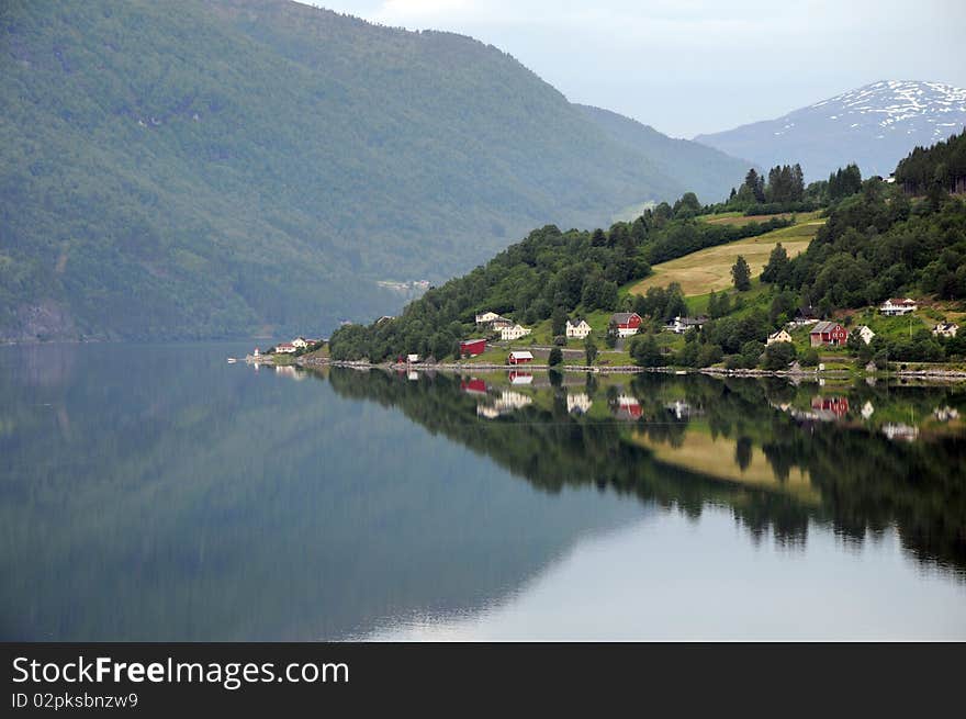 Reflections In Nordfjord From Loen