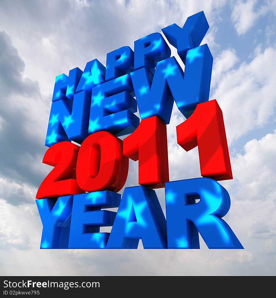 Happy new year 2011 3d