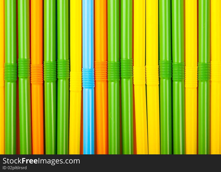 Colored cocktail tubes fun background