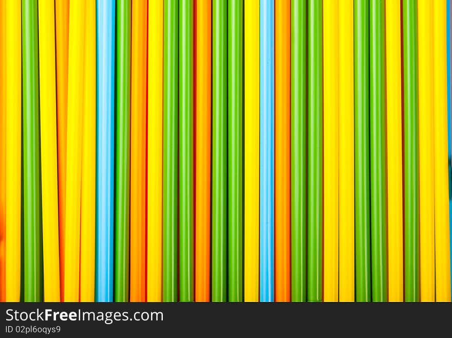 Colored cocktail tubes fun background