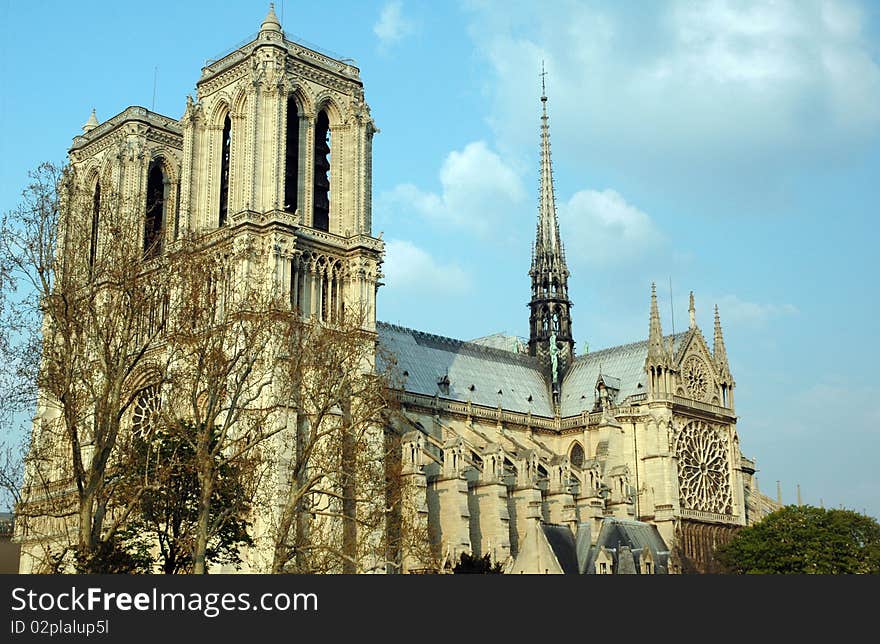 Notre Dame Cathedral in Paris, France