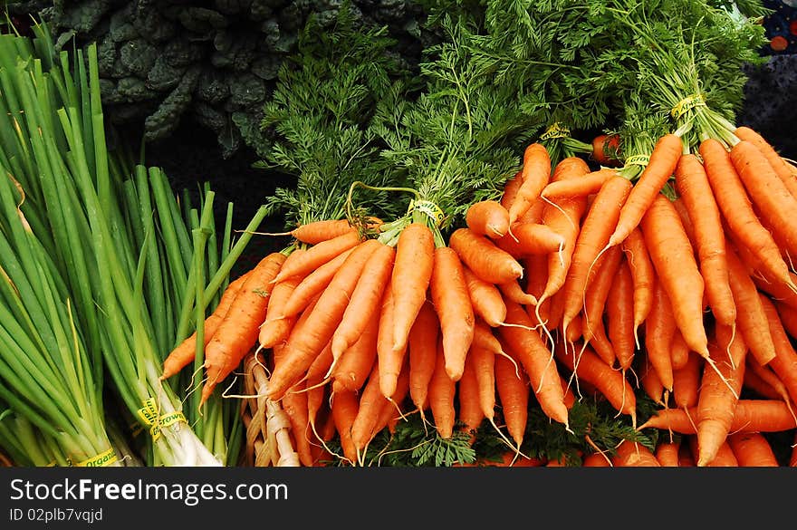 Carrots and green onions