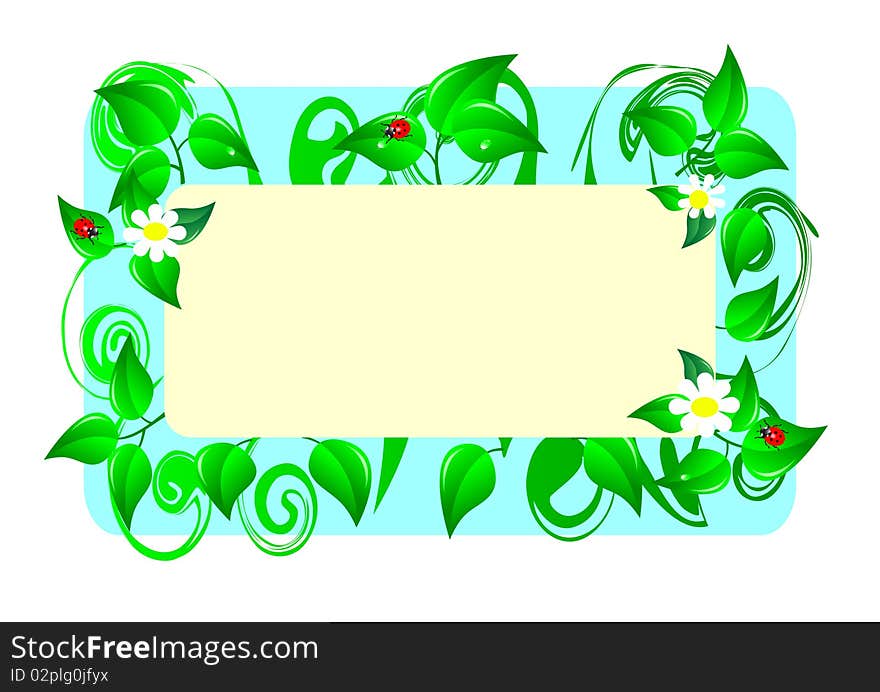 Floral Card. Vector Illustration.