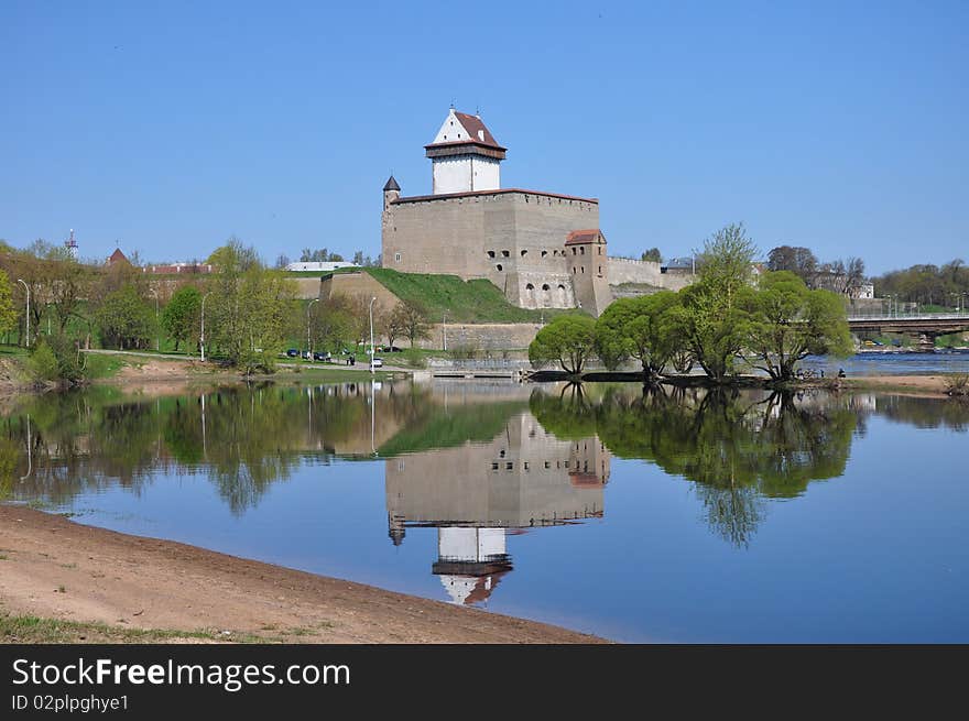 The castle above the river.