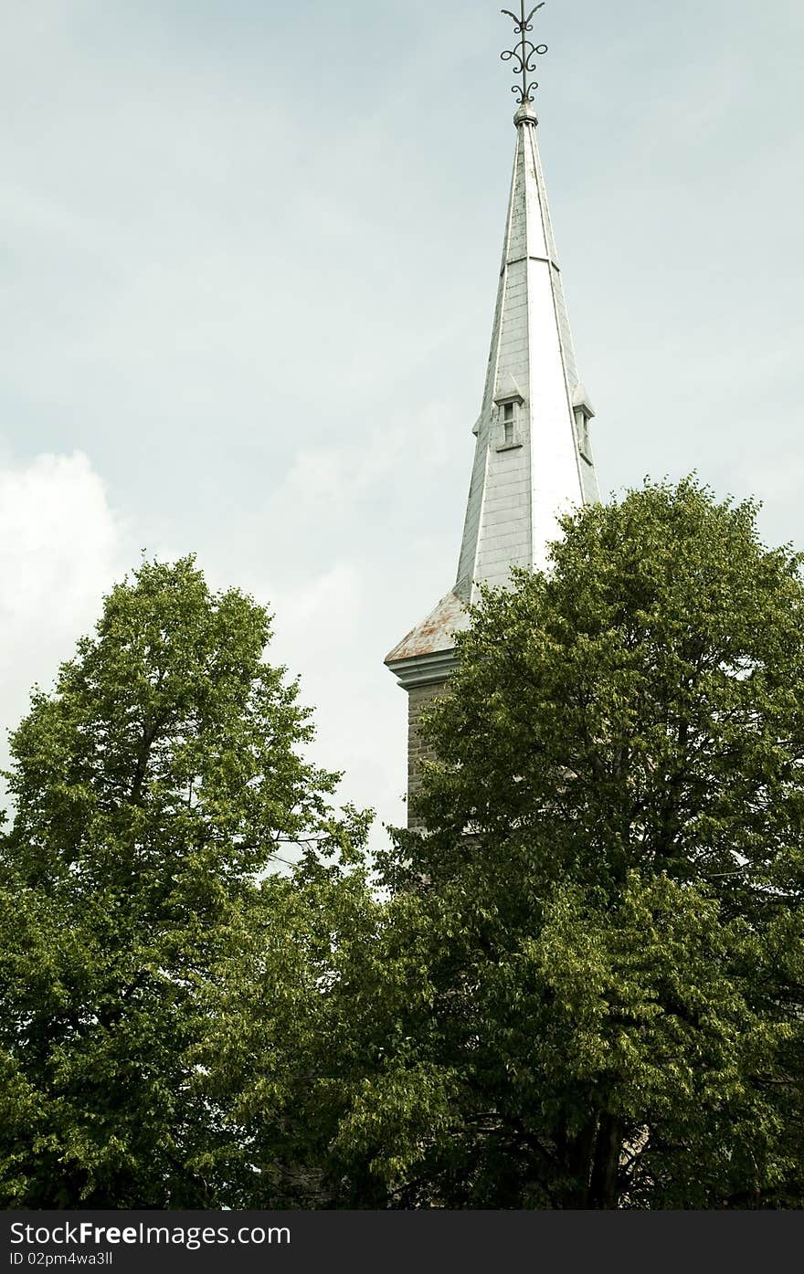 Wooden church steeple