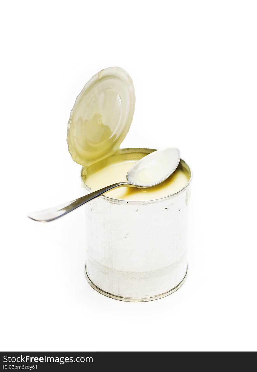 Canning jar in white background