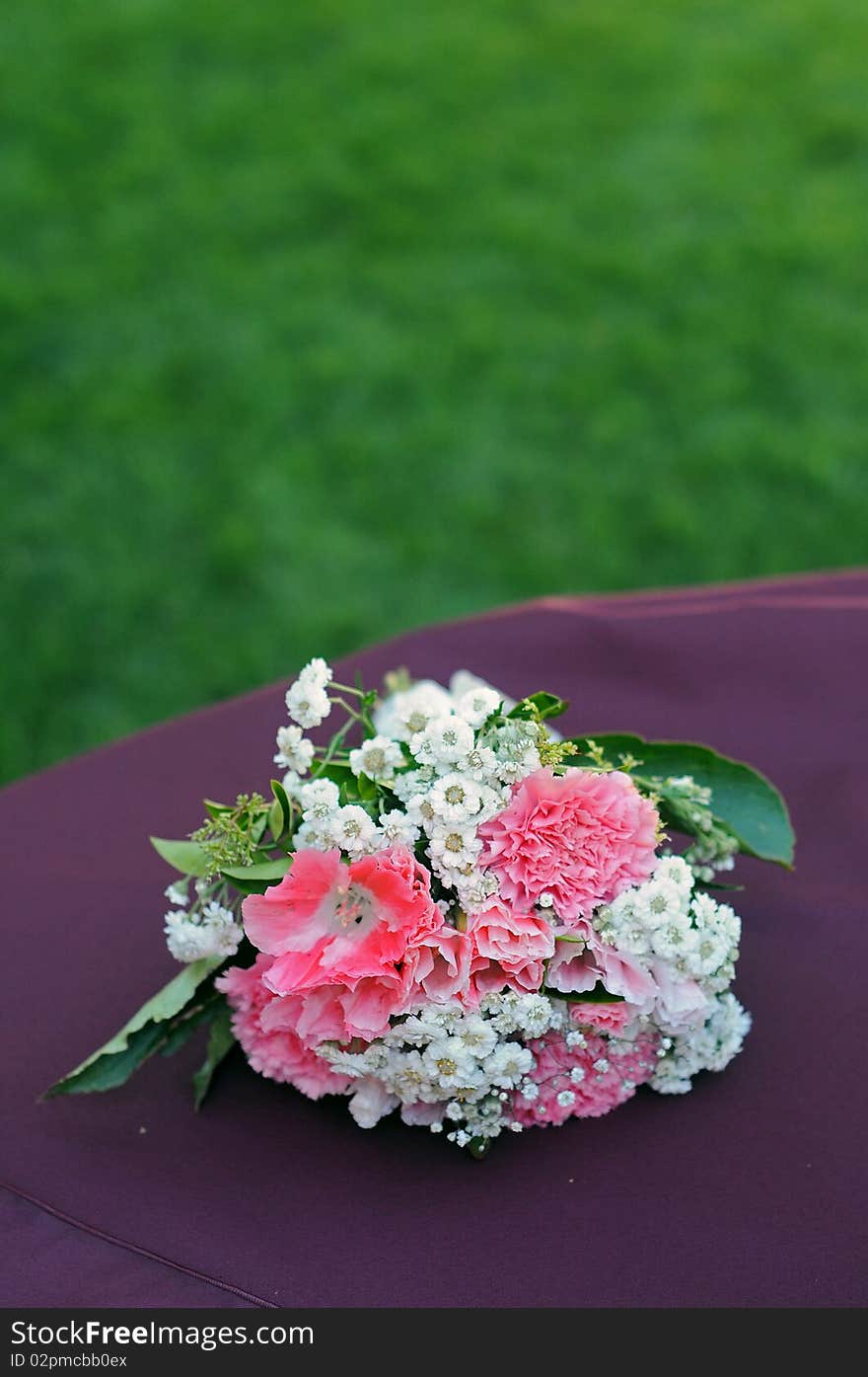 Bouquet Flowers On Table