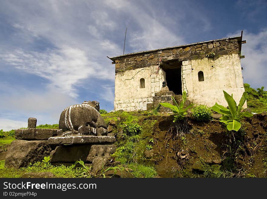 An old lord shiva temple on a hill top. An old lord shiva temple on a hill top