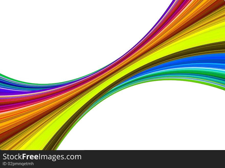 Abstract colourful iridescent figures isolated on white background