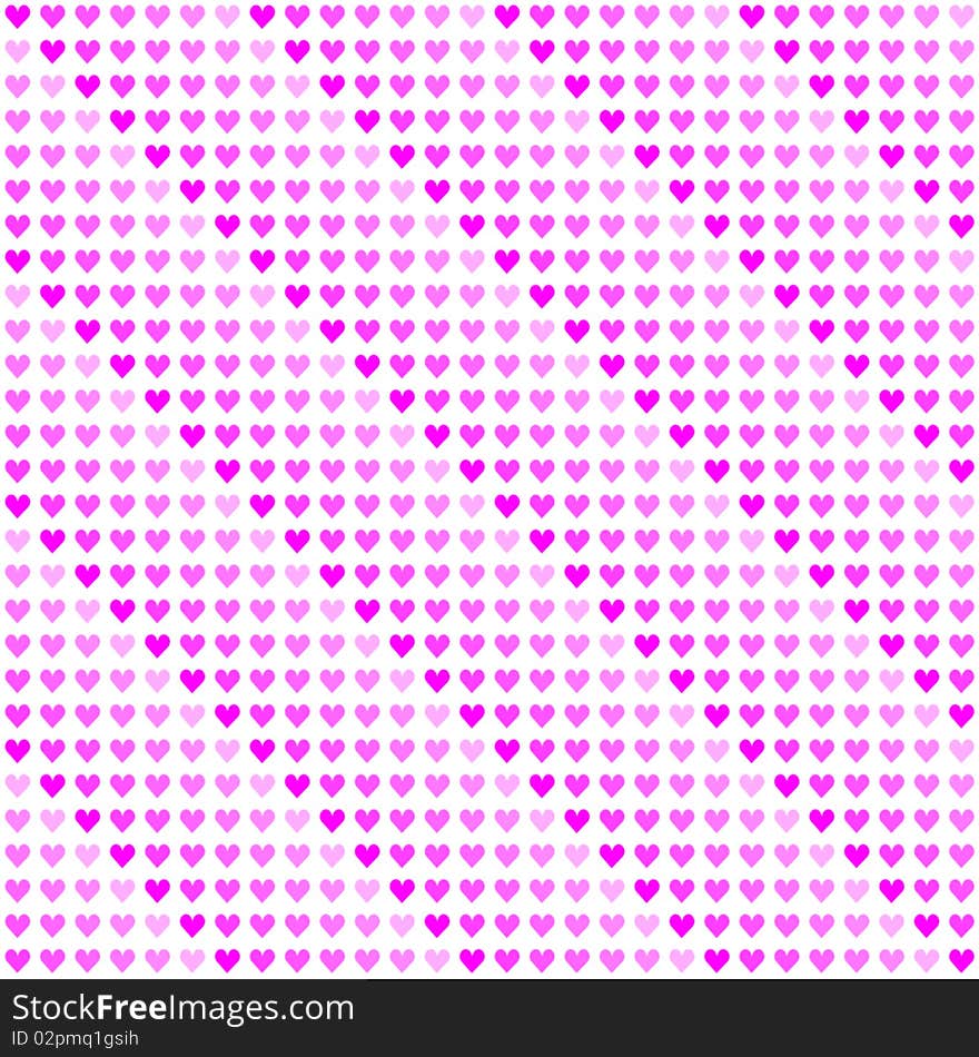 Romantic background with pink hearts over white . The width and height of the one heart are 200 px . Romantic background with pink hearts over white . The width and height of the one heart are 200 px .