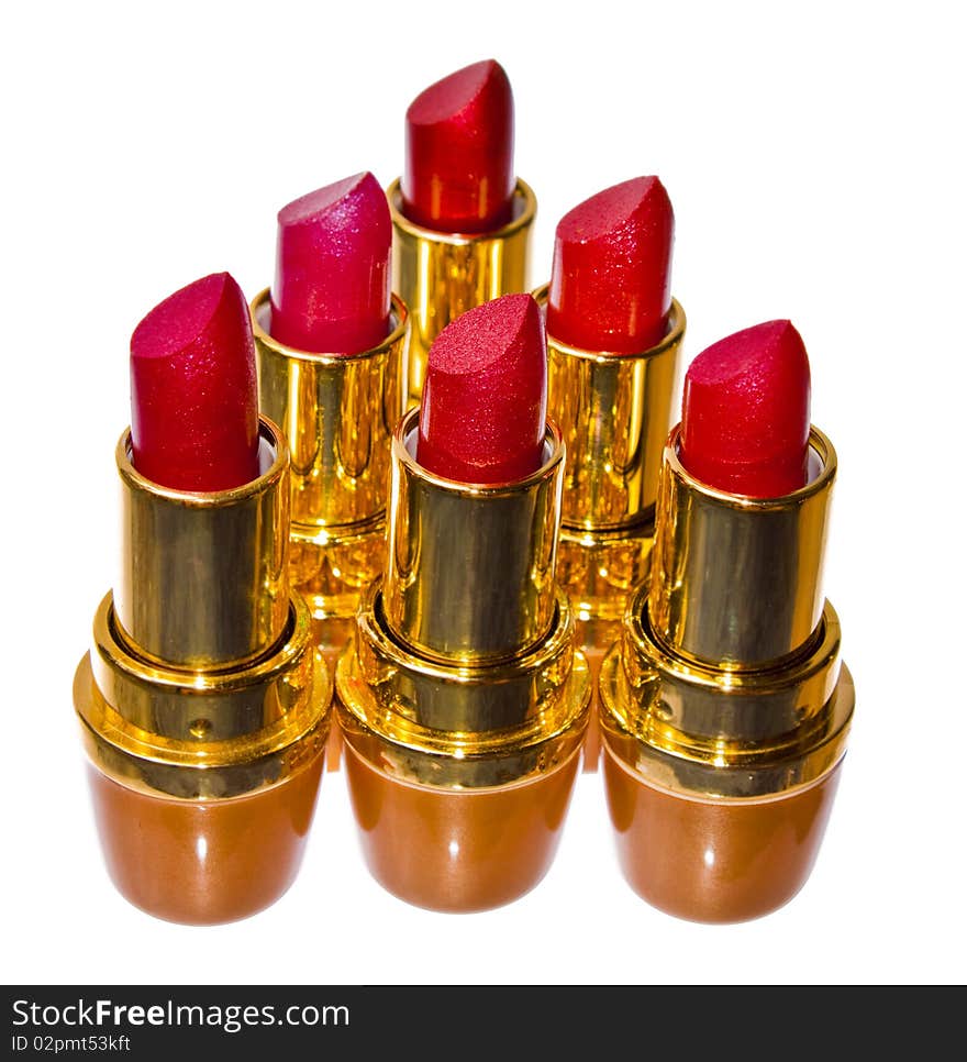 Lipstick isolated on white background