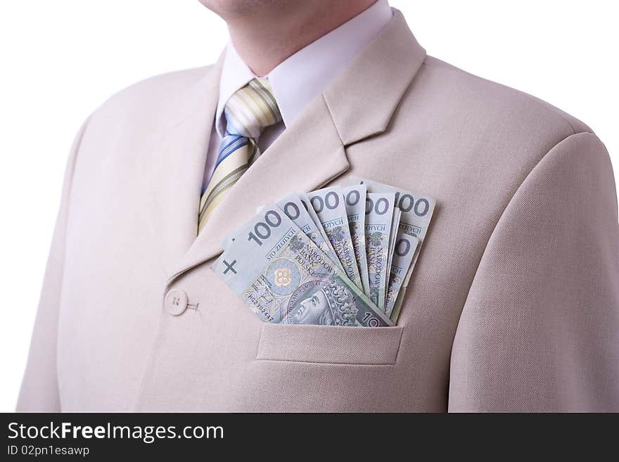 Businessman With Full Pocket