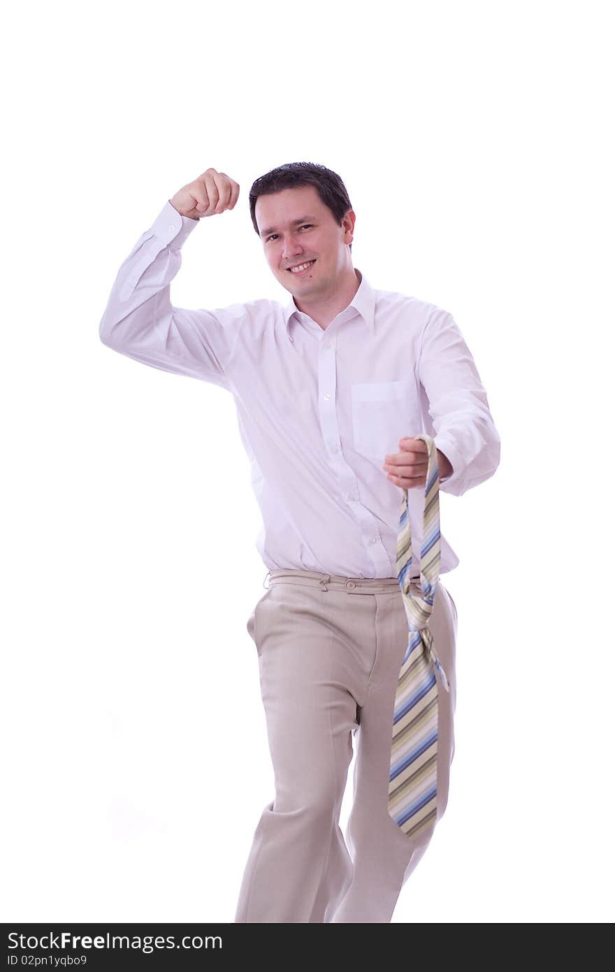 Excited businessman