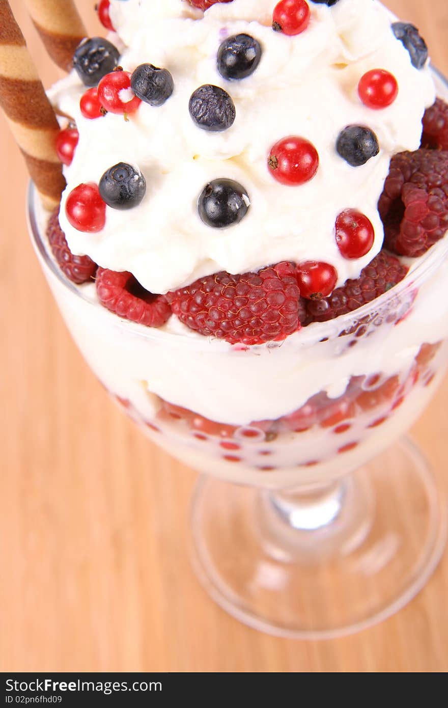 Whipped Cream With Fruits