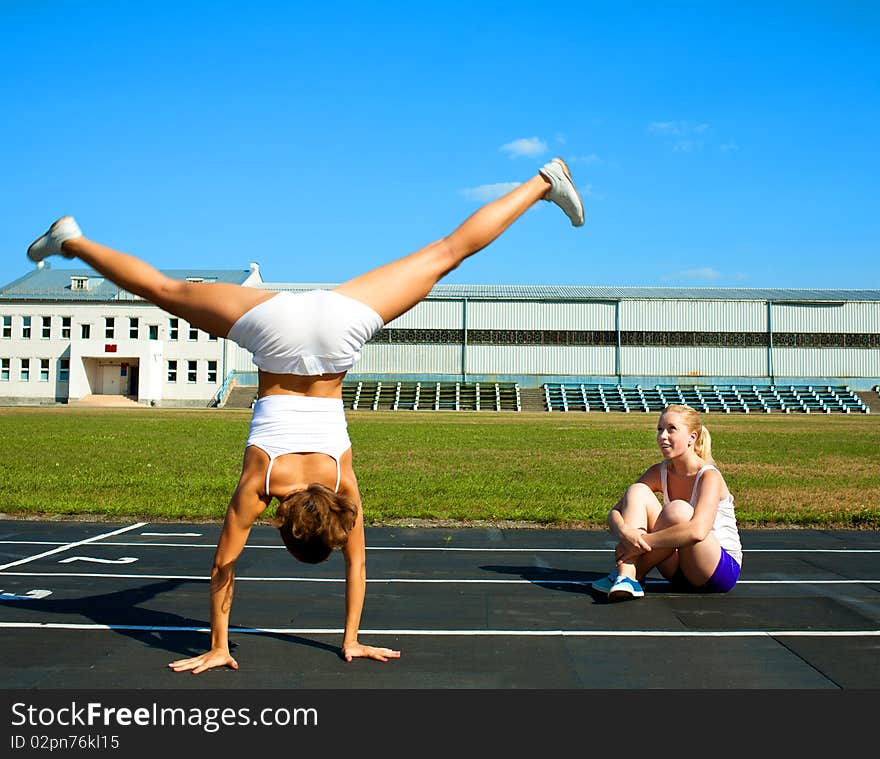 The girls goes in for sports